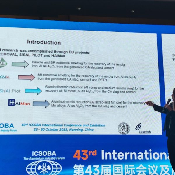 HAlMan project results presented by Tesmet at the 43rd ICSOBA Conference in Nanning, China